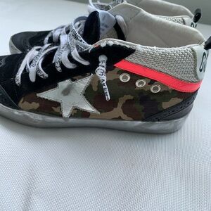 Golden Goose superstar limited edition camouflage, size 37, gently used, $350.